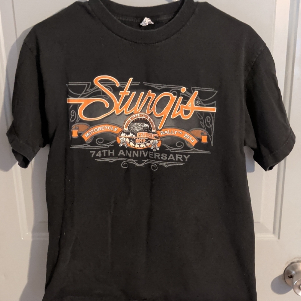 Alstyle Black and Orange Graphic Tee